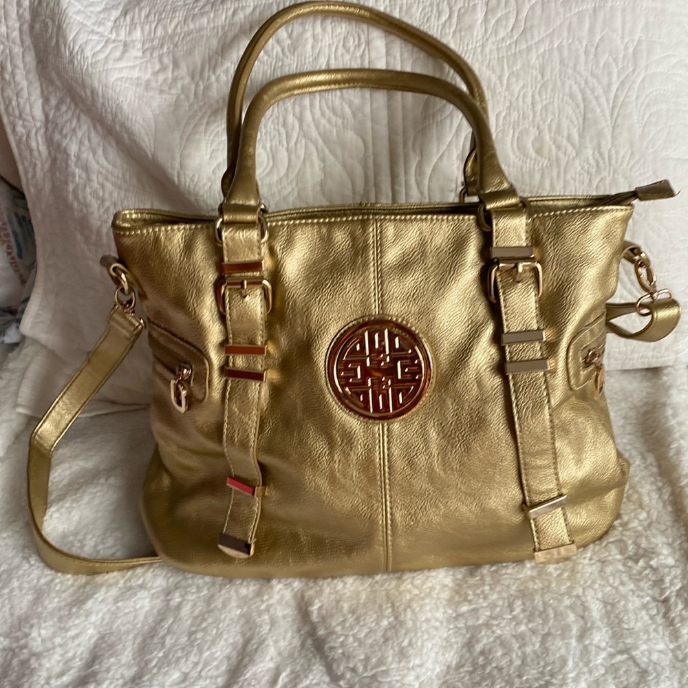 Gold Metallic Tote